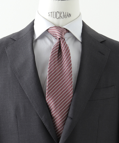 EDIFICE(エディフィス)の「AX チェーンパターン タイ(ネクタイ・メンズ・ネイビー/ピンク・FREE)」の2枚目の写真