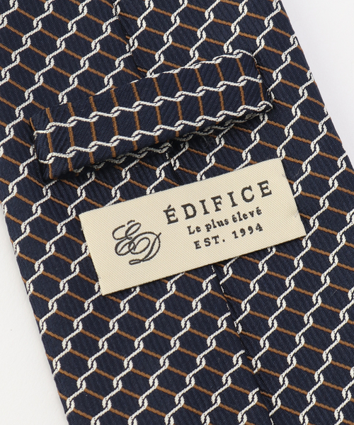 EDIFICE(エディフィス)の「AX チェーンパターン タイ(ネクタイ・メンズ・ネイビー/ピンク・FREE)」の5枚目の写真