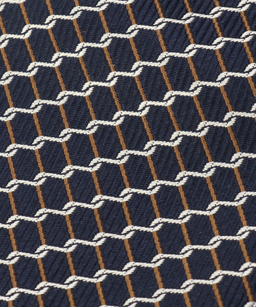 EDIFICE(エディフィス)の「AX チェーンパターン タイ(ネクタイ・メンズ・ネイビー/ピンク・FREE)」の7枚目の写真