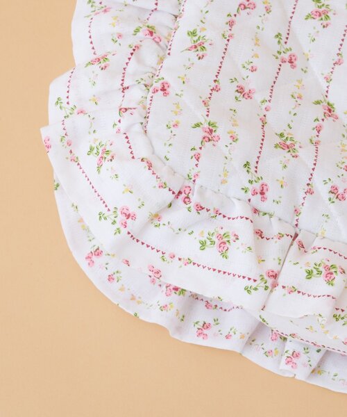 w closet（ダブルクローゼット）の「【あみこ企画】花柄キルティングバッグ（トートバッグ・レディース・レッド・FREE）」の7枚目の写真