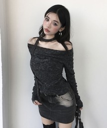 ドレープデザインロングスリーブ