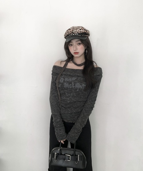 VEILA(ヴェイラ)の「ドレープデザインロングスリーブ(ニット/セーター・レディース・グレー・フリー)」の5枚目の写真