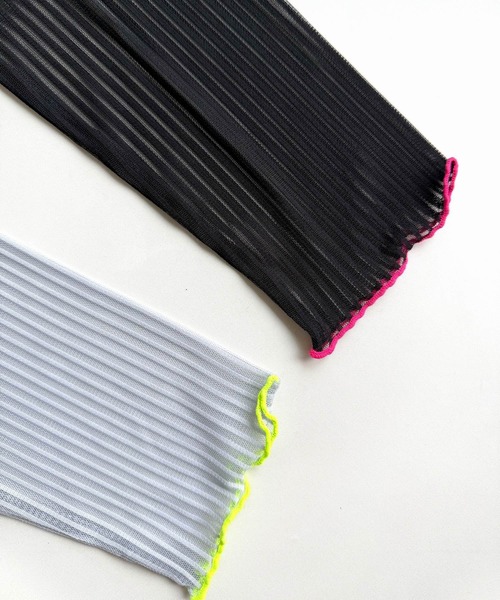 Q(キュー)の「ストライプチュールウォームインナー(Tシャツ/カットソー・レディース・ライトグレー/ブラック・MEDIUM)」の13枚目の写真