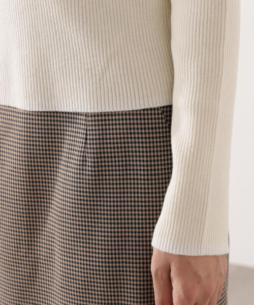 PROPORTION BODY DRESSING（プロポーションボディドレッシング）の「＜ウォッシャブル＞レイヤード風ヘンリーネックニット / 1215270024（ニット/セーター・レディース・ピンク/グレー系その他/ホワイト系その他・SMALL/MEDIUM）」の21枚目の写真