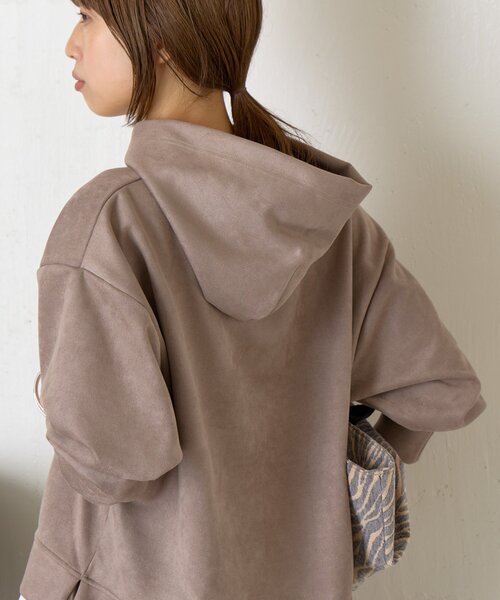 Jena espace merveilleux（ジェナ　エスパスメルヴェイユ）の「フェイクスエードセットアップ（ワンピース・レディース・チャコールグレー/グレー・FREE）」の9枚目の写真