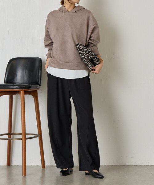 Jena espace merveilleux（ジェナ　エスパスメルヴェイユ）の「フェイクスエードセットアップ（ワンピース・レディース・チャコールグレー/グレー・FREE）」の15枚目の写真