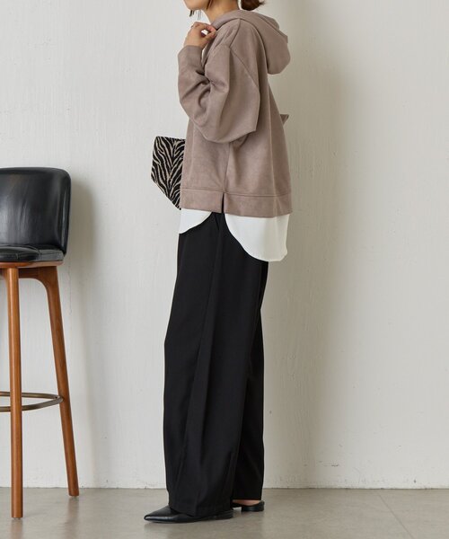 Jena espace merveilleux（ジェナ　エスパスメルヴェイユ）の「フェイクスエードセットアップ（ワンピース・レディース・チャコールグレー/グレー・FREE）」の16枚目の写真