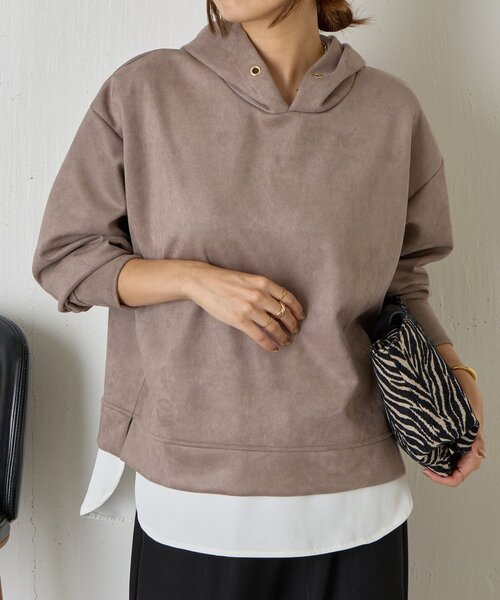 Jena espace merveilleux（ジェナ　エスパスメルヴェイユ）の「フェイクスエードセットアップ（ワンピース・レディース・チャコールグレー/グレー・FREE）」の18枚目の写真