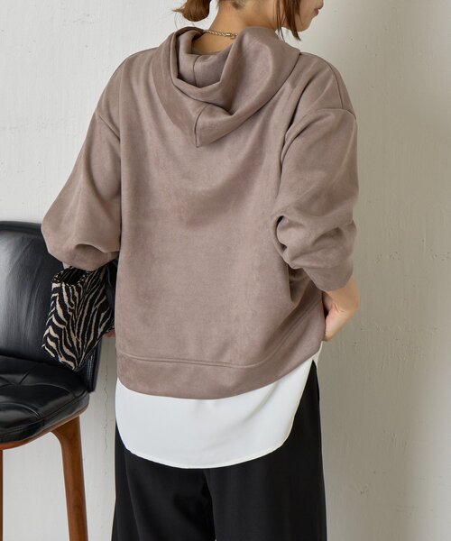 Jena espace merveilleux（ジェナ　エスパスメルヴェイユ）の「フェイクスエードセットアップ（ワンピース・レディース・チャコールグレー/グレー・FREE）」の19枚目の写真