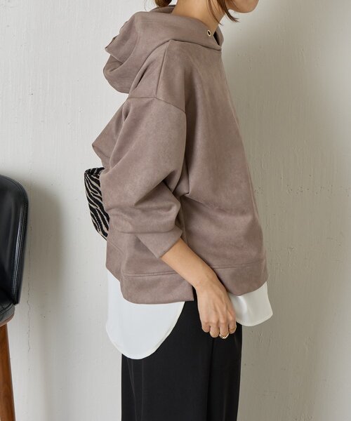 Jena espace merveilleux（ジェナ　エスパスメルヴェイユ）の「フェイクスエードセットアップ（ワンピース・レディース・チャコールグレー/グレー・FREE）」の20枚目の写真