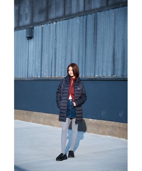 PUMA(プーマ)の「PUMA プーマ ウィメンズ パックライト フーデッド ダウンコート(ブルゾン・レディース・ブラック/オフホワイト・X-SMALL/SMALL/X-LARGE/MEDIUM/LARGE)」の6枚目の写真