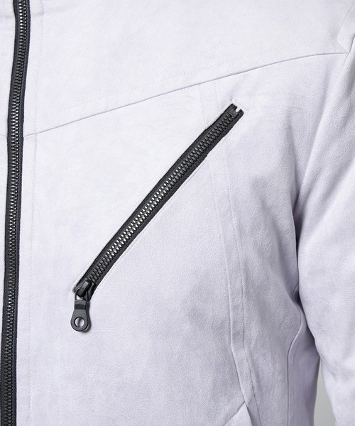 マイクロ起毛ポンチ ワッシャープリント中綿ブルゾン（ブルゾン