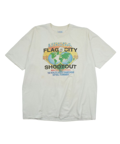 LABORATORY R(ラボラトリーアール)の「【USED】90’s Hanes “USSSA FLAG CITY SHOOTOUT 1992” スーベニア Tシャツ USA製(Tシャツ/カットソー・メンズ・ホワイト・X-LARGE)」の1枚目の写真
