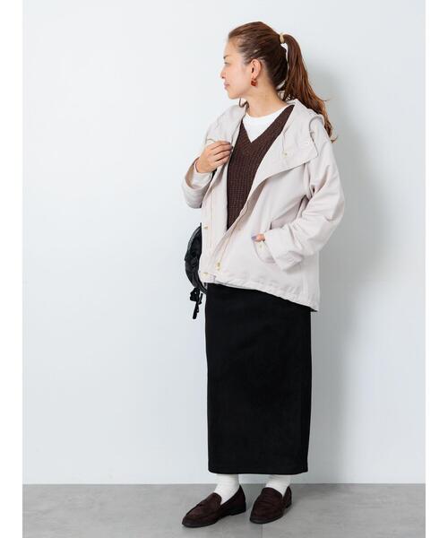 Lugnoncure（ルノンキュール）の「【撥水】マウンテンパーカー（ブルゾン・レディース・ネイビー/モカ/オフホワイト/カーキ・F）」の12枚目の写真