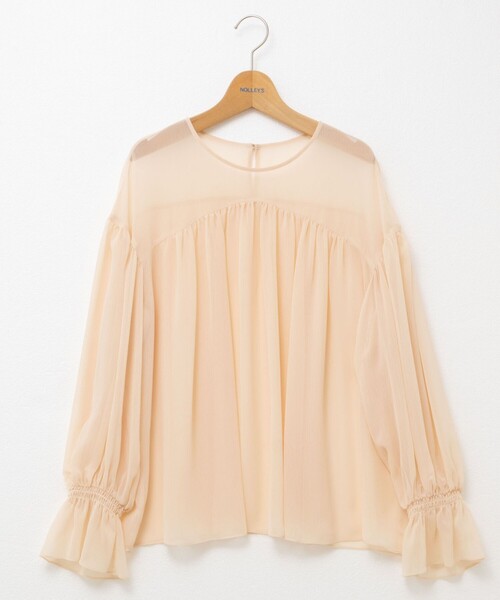 NOLLEY’S（ノーリーズ）の「ウォッシャブル楊柳ギャザーブラウス（シャツ/ブラウス・レディース・オフホワイト/カーキ/サーモンピンク・38）」の4枚目の写真