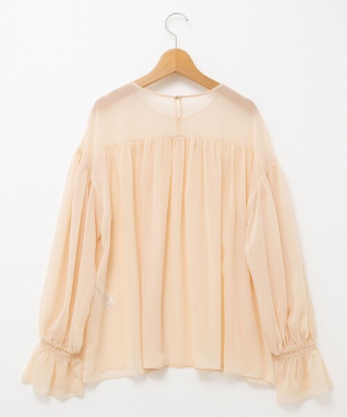 NOLLEY’S（ノーリーズ）の「ウォッシャブル楊柳ギャザーブラウス（シャツ/ブラウス・レディース・オフホワイト/カーキ/サーモンピンク・38）」の8枚目の写真