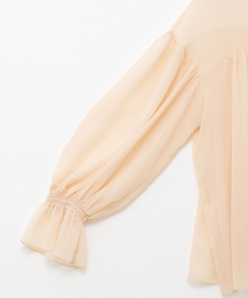 NOLLEY’S（ノーリーズ）の「ウォッシャブル楊柳ギャザーブラウス（シャツ/ブラウス・レディース・オフホワイト/カーキ/サーモンピンク・38）」の10枚目の写真