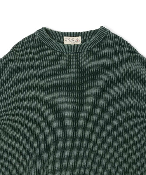 The DUFFER of ST.GEORGE（ザダファーオブセントジョージ）の「GARMENT-DYE FADE COLOR KNIT：製品染め フェードカラー ニット（ニット/セーター・メンズ・ブルー/ブルーグリーン/バーガンディー/ブラック・SMALL/MEDIUM/LARGE/X-LARGE）」の21枚目の写真