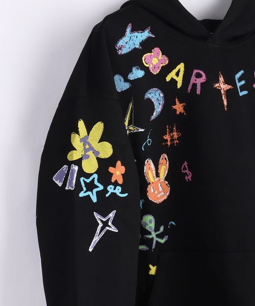 WESTSEA(ウエストシー)の「落書きモチーフ プルパーカー 長袖(パーカー・メンズ・ホワイト/ブラック・M/L/XL)」の14枚目の写真