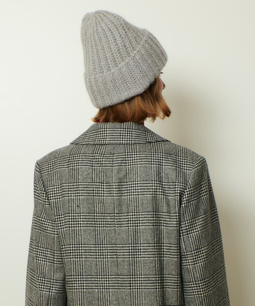 グレンチェックロングチェスターコート（チェスターコート