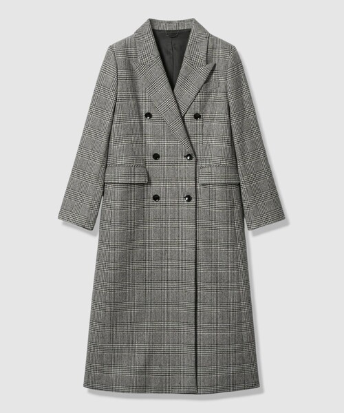 アルアバイル☆allureville☆グレンチェックテーラードコート グレンチェックロングチェスターコート（チェスターコート