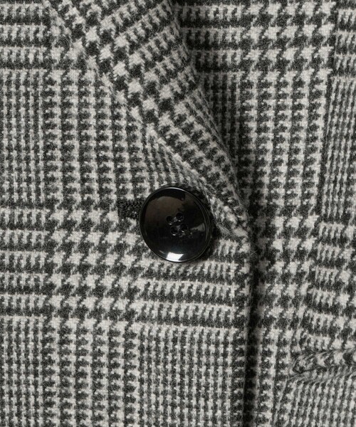 グレンチェックロングチェスターコート（チェスターコート