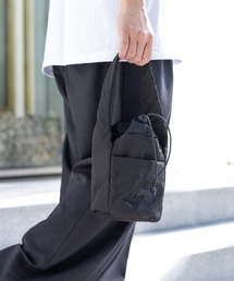 kuros'（クロス）の「【kuros’オリジナル】ふかふか塩縮ナイロンミニ巾着バッグ 豊岡製（ハンドバッグ）」