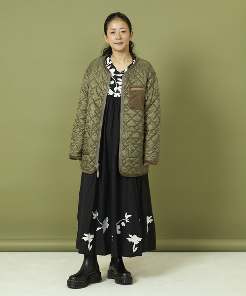 Freada（フリーダ）の「Freada/フリーダ リバーシブル キルティング アウター（その他アウター・レディース・オリーブ/ブラック・ONE SIZE）」の4枚目の写真