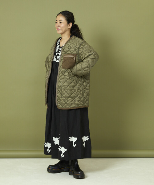 Freada（フリーダ）の「Freada/フリーダ リバーシブル キルティング アウター（その他アウター・レディース・オリーブ/ブラック・ONE SIZE）」の5枚目の写真