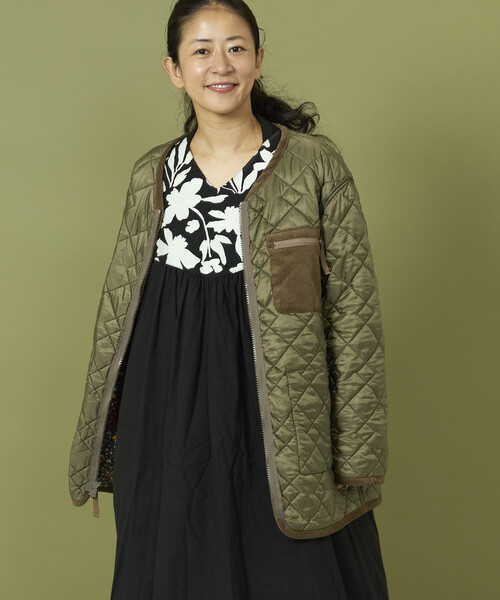 Freada（フリーダ）の「Freada/フリーダ リバーシブル キルティング アウター（その他アウター・レディース・オリーブ/ブラック・ONE SIZE）」の10枚目の写真
