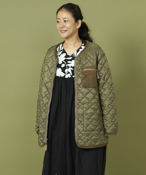 Freada（フリーダ）の「Freada/フリーダ リバーシブル キルティング アウター（その他アウター・レディース・オリーブ/ブラック・ONE SIZE）」の12枚目の写真