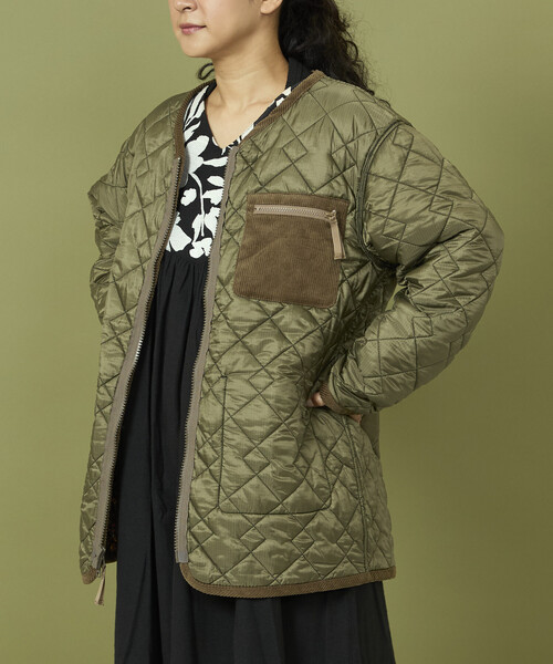 Freada（フリーダ）の「Freada/フリーダ リバーシブル キルティング アウター（その他アウター・レディース・オリーブ/ブラック・ONE SIZE）」の13枚目の写真