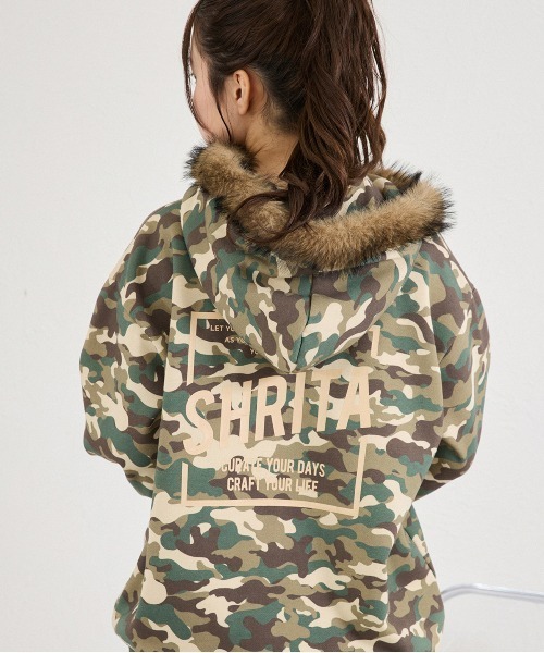 セール】ファーフードジップパーカー（パーカー）｜shrita（シュリータ