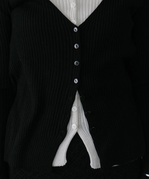 レイヤードニットカーディガン（ニット/セーター）｜DRWCYS