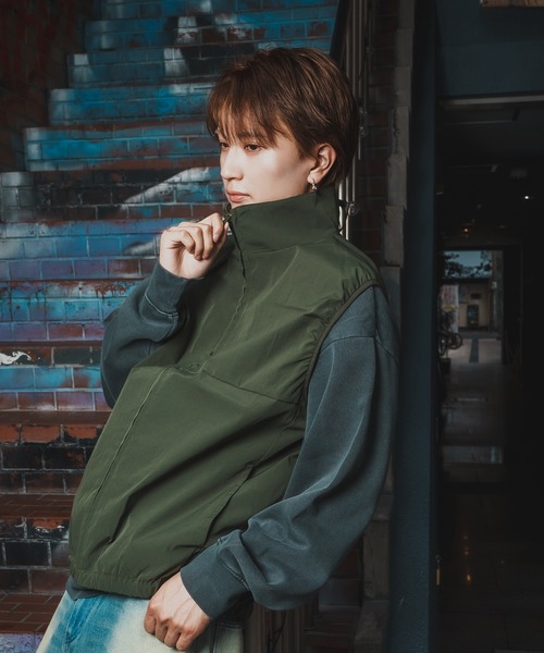 SIDEWAY STANCE(サイドウェイスタンス)の「【SIDEWAY STANCE】ポリワッシャー ベスト(ベスト・メンズ・ブラック/カーキ・X-LARGE/MEDIUM/LARGE/SMALL)」の13枚目の写真