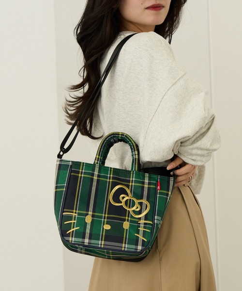 ハンドバッグ ノベルティ セール】【ROOTOTE】IP.ベビールー.チェック.ハローキティ-A