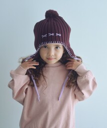 green label relaxing | リボン ニットキャップ / キッズ(ニットキャップ/ビーニー)