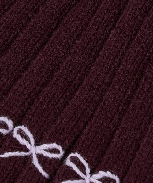 green label relaxing（グリーンレーベルリラクシング）の「リボン ニットキャップ / キッズ（ニットキャップ/ビーニー・キッズ・ライトブルー/ワイン・FREE）」の7枚目の写真