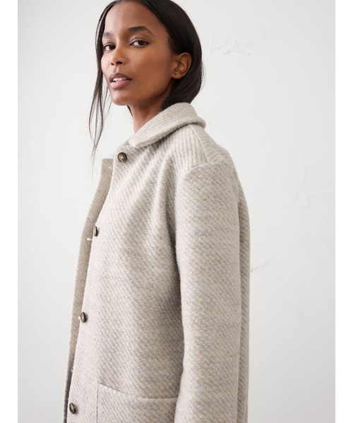 BANANA REPUBLIC FACTORY STORE ニット ロング マックコート（ステン