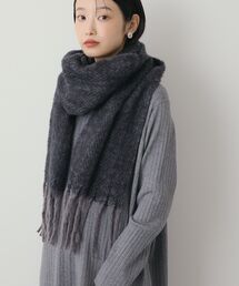 Drawer モヘヤ混 シルク 【美品】 ストライプ マフラー バイカラー Drawer モヘヤ混 シルク 【美品】 ストライプ マフラー バイ