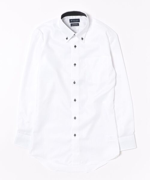 TOKYO SHIRTS(トウキョウシャツ)の「【超形態安定】 形態安定ノンアイロン ボタンダウン 長袖ビジネスワイシャツ(ビジネスシャツ・メンズ・ホワイト・首回り37cm-裄丈80cm/首回り39cm-裄丈80cm/首回り39cm-裄丈84cm/首回り41cm-裄丈82cm/首回り41cm-裄丈86cm/首回り42cm-裄丈82cm/首回り42cm-裄丈86cm/首回り43cm-裄丈82cm/首回り43cm-裄丈86cm/首回り37cm-裄丈84cm)」の6枚目の写真