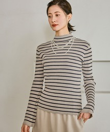 LAKOLE | 12ゲージリブモックネックプルオーバー / 575979(ニット/セーター)