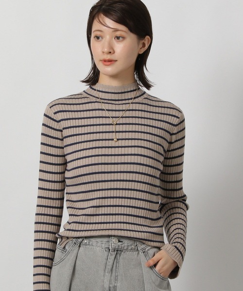 LAKOLE（ラコレ）の「12ゲージリブモックネックプルオーバー / 575979（ニット/セーター・レディース・その他2/ブラウン/レッド/ブラック・FREE）」の16枚目の写真