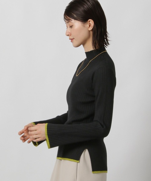 LAKOLE（ラコレ）の「12ゲージリブモックネックプルオーバー / 575979（ニット/セーター・レディース・その他2/ブラウン/レッド/ブラック・FREE）」の12枚目の写真