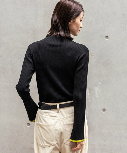 LAKOLE（ラコレ）の「12ゲージリブモックネックプルオーバー / 575979（ニット/セーター・レディース・その他2/ブラウン/レッド/ブラック・FREE）」の9枚目の写真