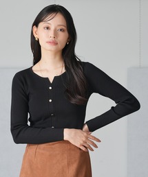 TRUDEA | スリットフェイクリブニット(ニット/セーター)