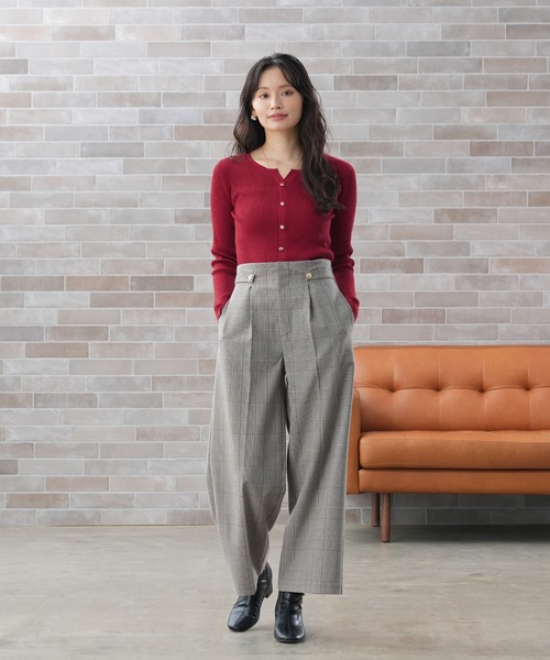 TRUDEA（トルディア）の「スリットフェイクリブニット（ニット/セーター・レディース・ネイビー/ブラウン/レッド/ブラック・MEDIUM/LARGE）」の22枚目の写真