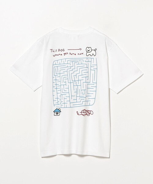 TOKYO CULTUART by BEAMS（トウキョウカルチャートバイビームス）の「matsui / MAZE HOUSE T-Shirt（Tシャツ/カットソー・レディース・ホワイト/ベージュ・LARGE/MEDIUM/X-LARGE/SMALL）」の2枚目の写真