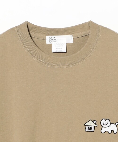 TOKYO CULTUART by BEAMS（トウキョウカルチャートバイビームス）の「matsui / MAZE HOUSE T-Shirt（Tシャツ/カットソー・レディース・ホワイト/ベージュ・LARGE/MEDIUM/X-LARGE/SMALL）」の6枚目の写真