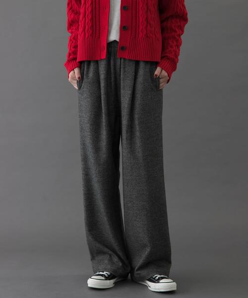 FORK&SPOON（フォークアンドスプーン）の「『一部WEB限定カラー』FORK&SPOON　ブラッシュドパンツ（その他パンツ・レディース・ライトグレー/ネイビー/グレー/ブラウン系その他・1/2）」の2枚目の写真